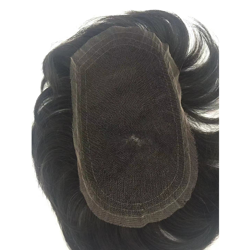 Swiss Lace Men Toupee Human Hair Toppers Hair Systems Pieces YL342